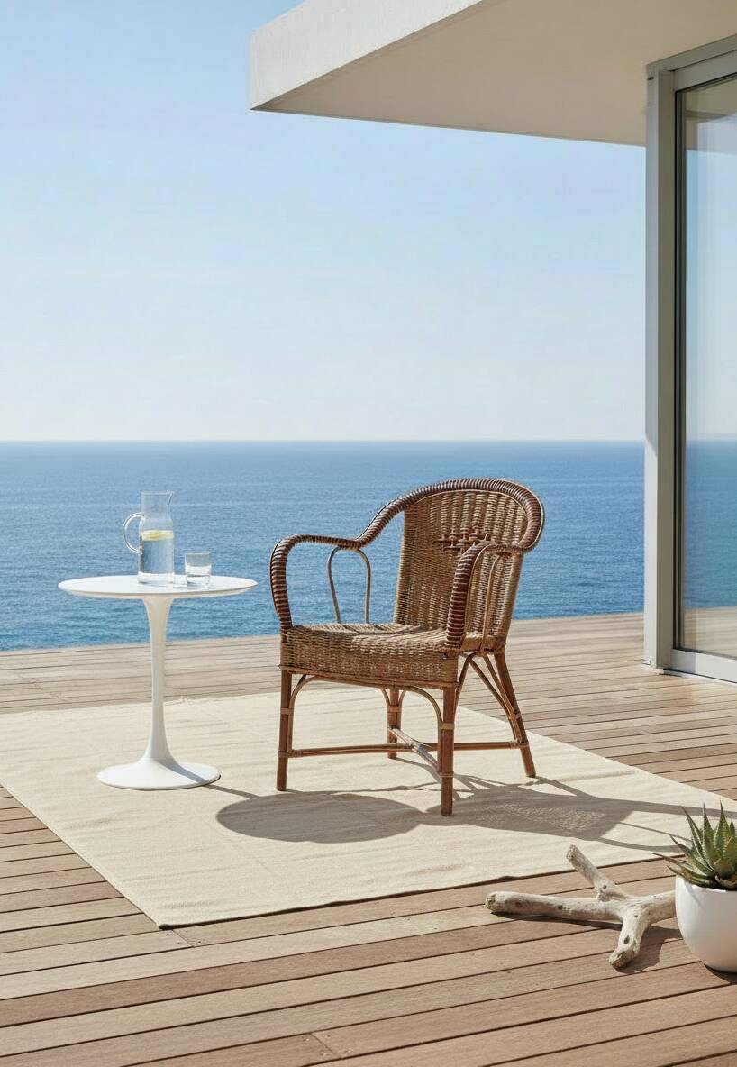 Vintage rattan armchair