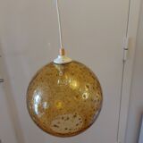 Vintage blown glass pendant lamp