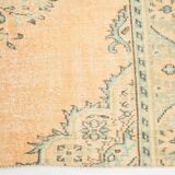 Mustard Yellow Vintage Rug, Handmade Persian Rug, 180x277 Cm