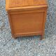 Vintage 1950s oak chest with compass feet