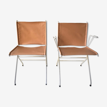 2 chairs of Raoul Guys 1950s