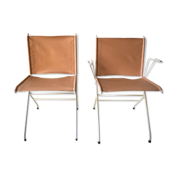 2 chairs of Raoul Guys 1950s