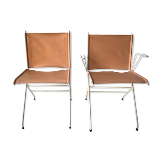 2 chairs of Raoul Guys 1950s