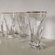 gold and transparent bistro glasses with thick bottom