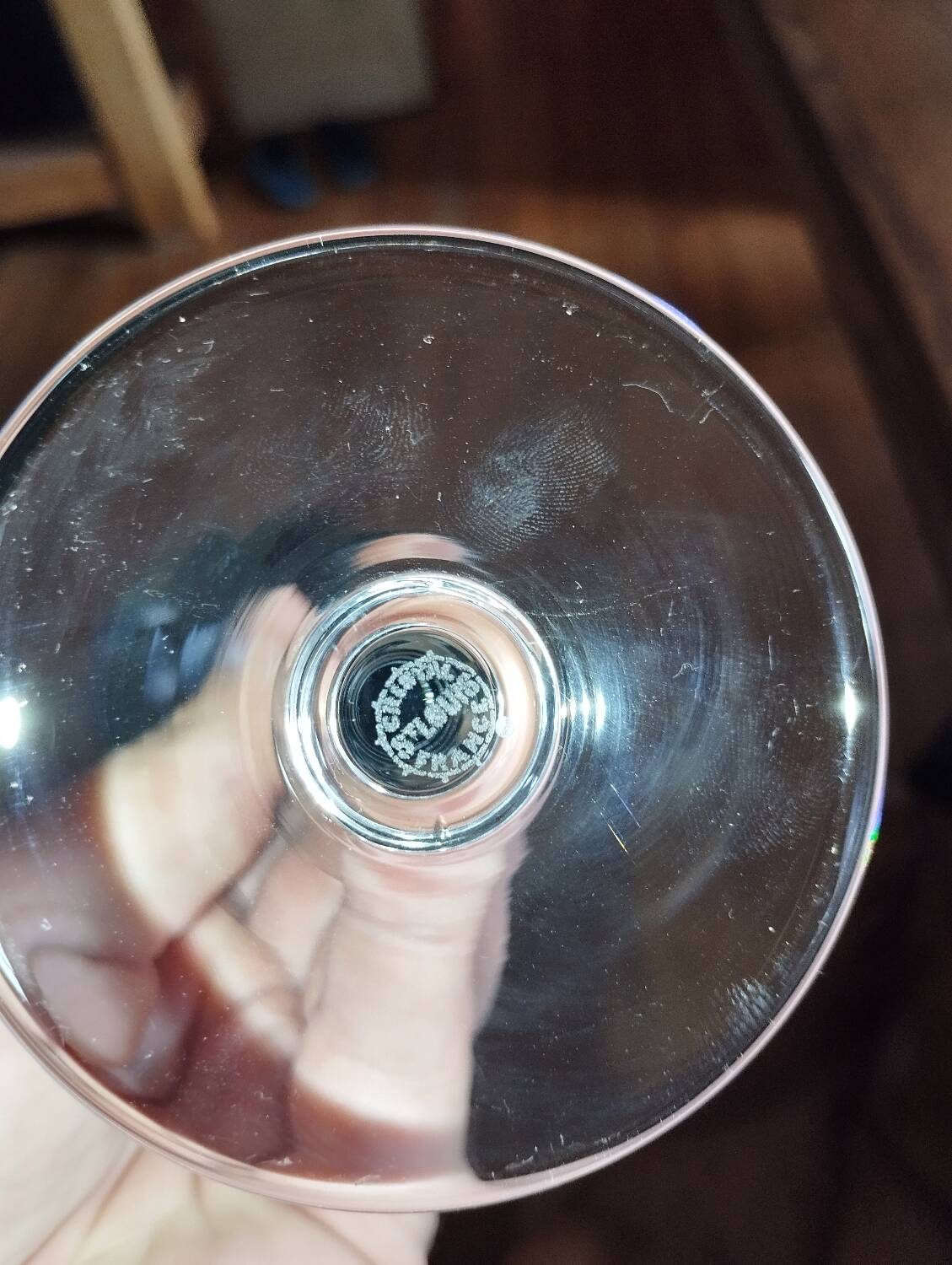 2 Saint Louis crystal roemer glasses