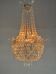 Sac De Perle, Lustre Garni De Rangées De Perles De Cristaux Taillés, Vers 1