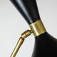 Floor lamp in perforated sheet metal and gilded brass, 1960s