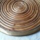 Rattan and brass tray