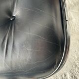 Pollock Knoll black leather armchair, 1980 edition