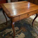 Desk game table and its solid blond cherry cap period EIGHTEENTH Louis XV
