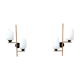 Pair of wall light of the House Arlus, gilded and opaline, 1950s