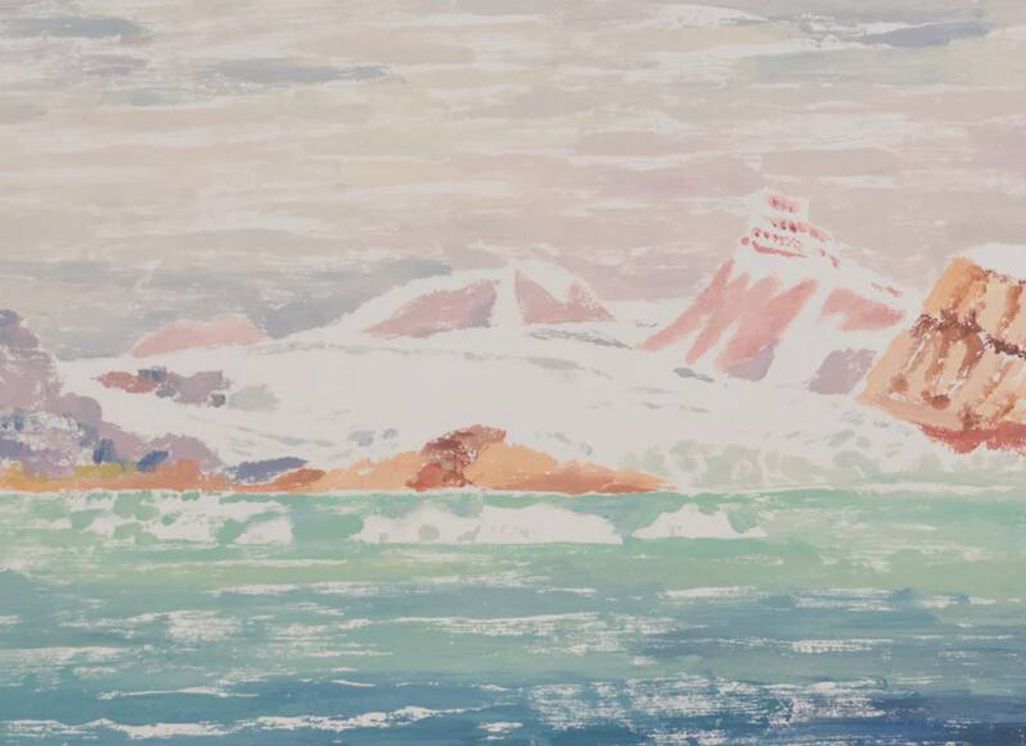 Camille COMBE: The glaciers of Spitsbergen, Original signed monotype