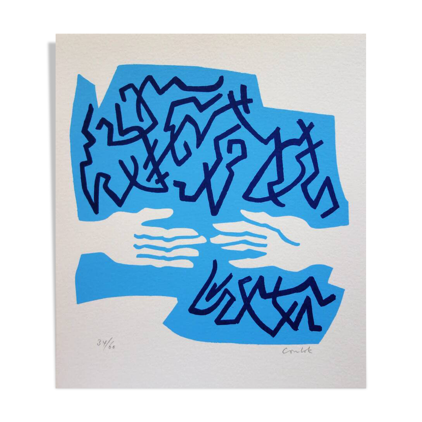 Jean coulot: friendship, original signed silkscreen print