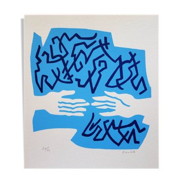Jean coulot: friendship, original signed silkscreen print