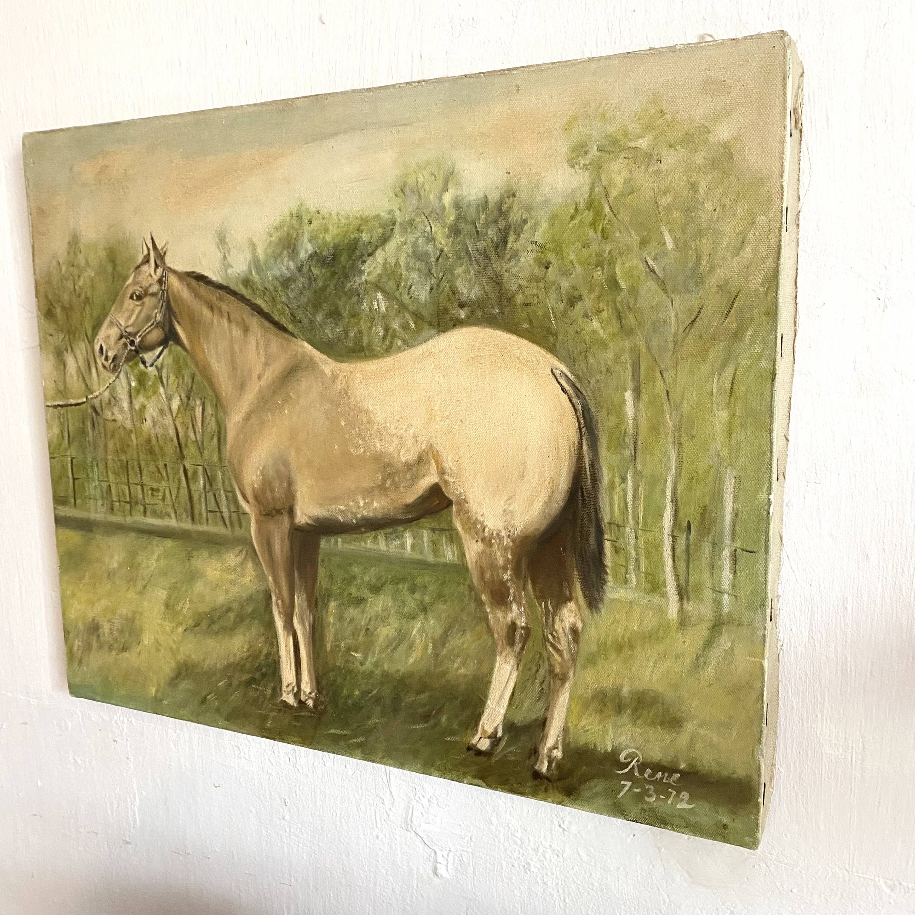Oil painting on canvas horse
