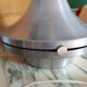 Large foot of vintage lamp brushed aluminum (double lighting)