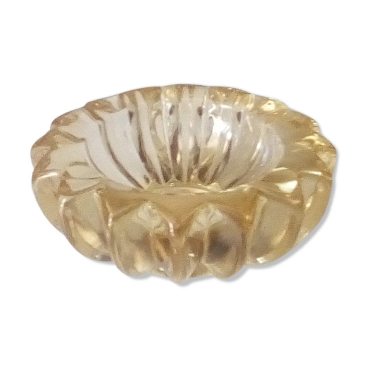 Vintage crystal ashtray, signed P.D Avesn 1940