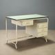 Vintage writing desk in enamelled and laminated metal, design, Italy, 1960s