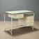 Vintage writing desk in enamelled and laminated metal, design, Italy, 1960s