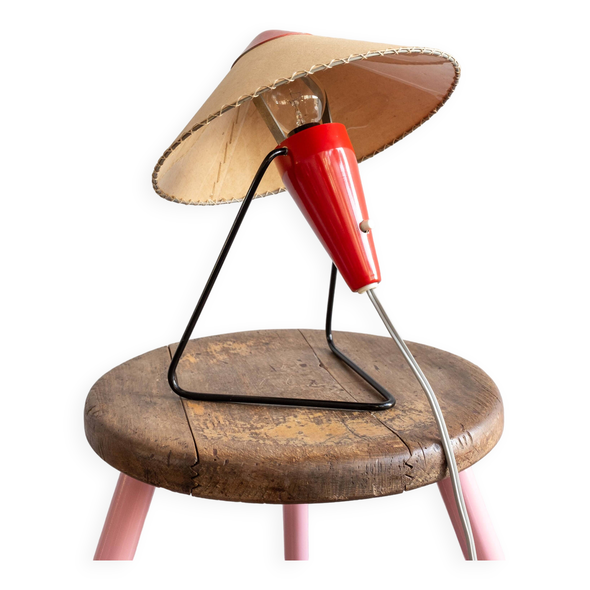 Mid Century Czech Table Lamp by Helena Frantova for Okolo, 1950s