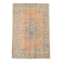 Tapis oriental turc vintage pêche et bleu