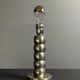 Midcentury nickel plated modernist space age bubbly table lamp, 1970s