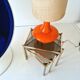 Mid Century Orange Ceramic Floor or Table Lamp 1960S Vintage Home