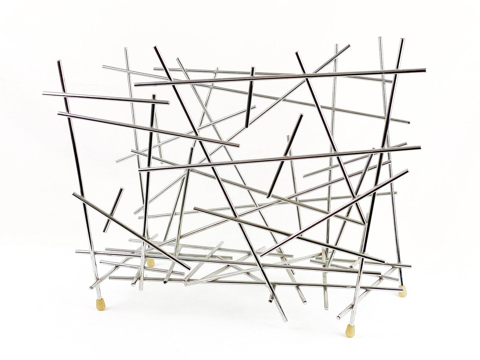 Vintage Fratelli Campana for Alessi magazine rack, Italian design