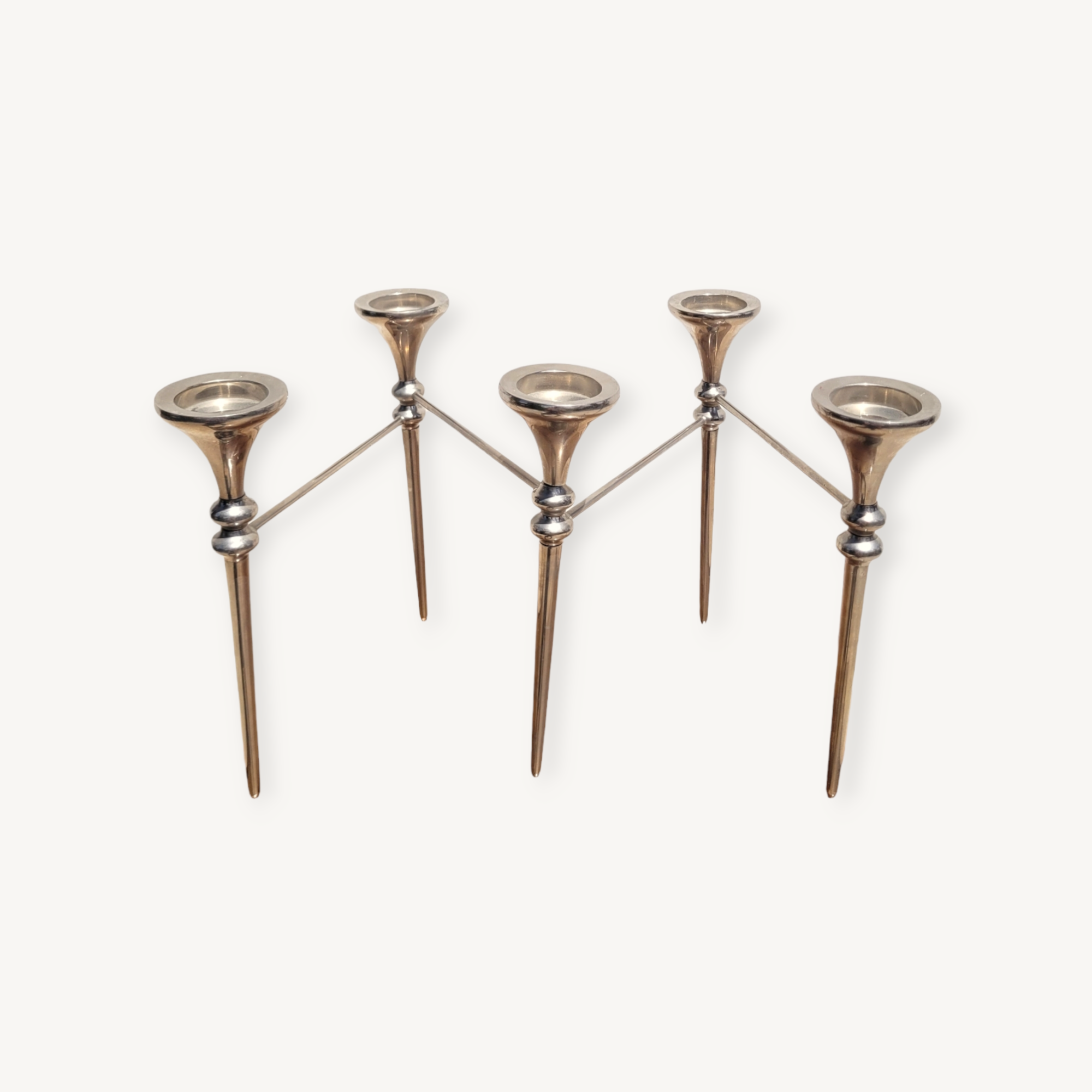 Scandinavian chrome modular candle holder 1970