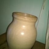 Flour pot, natural stoneware, vintage