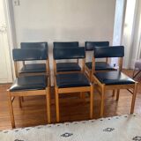 Set of six vintage Scandinavian chairs