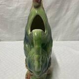 Pitcher model ceramic rooster St Clement small model polychrome slurry