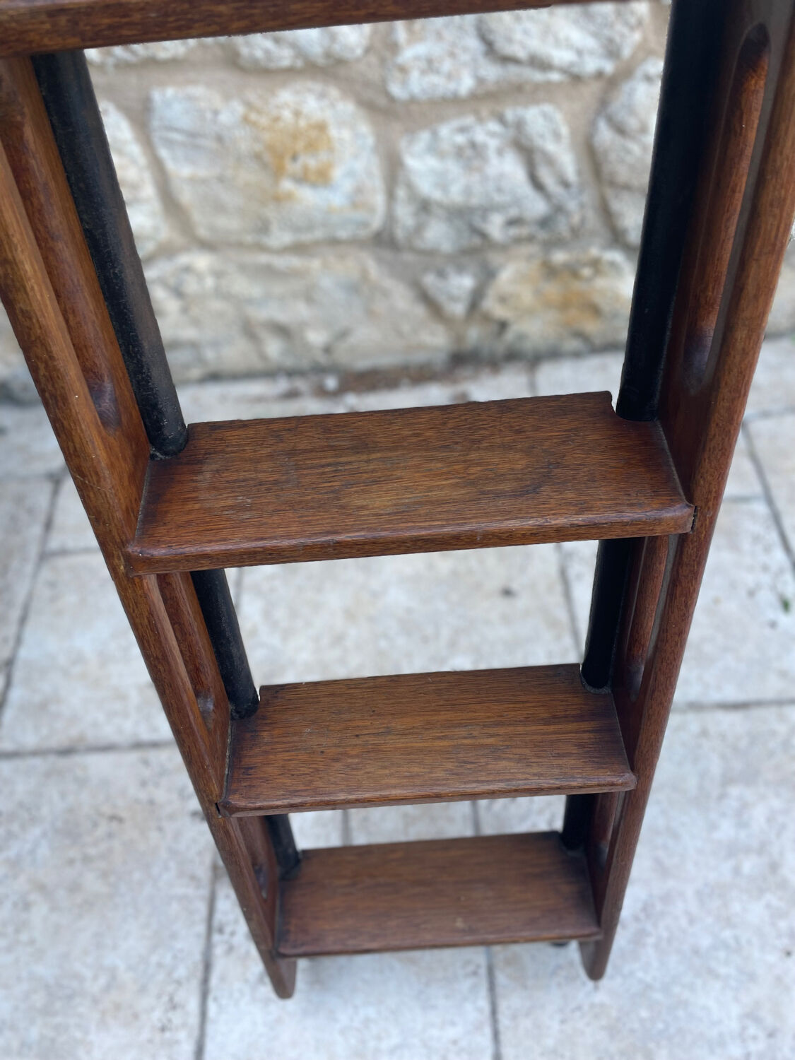Wooden and iron boat ladder