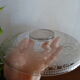Plate with crystal heel engraved Saint Louis / Baccarat 19th century - 21.5 cm