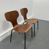 Chaises Mid-Century en Contreplaqué Danois, 1950s, Set de 2