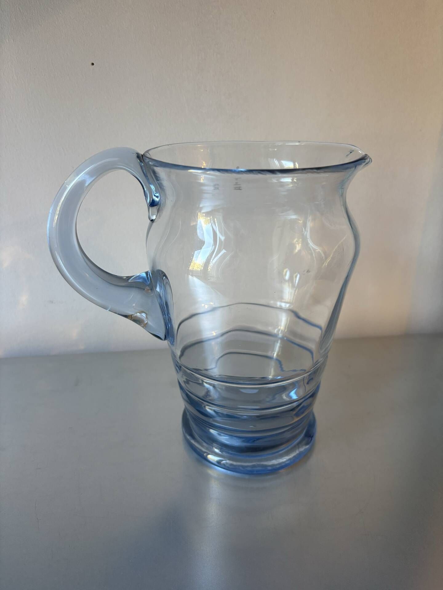 Art Deco blue glass carafe