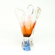 Mid-century modern vase, glass, designed by J. Hospodka, Czechoslovakia, 1960s