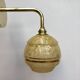 Vintage tulip wall lamp in yellow and gold Clichy glass