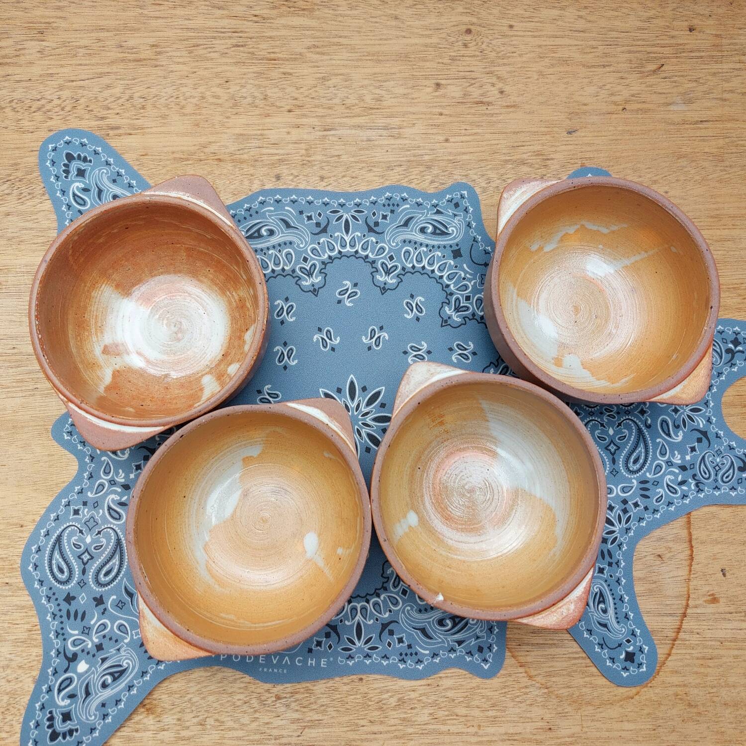 Glazed stoneware terracotta bowl