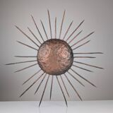 Sunburst Ceiling Lamp in Iron, 1950s