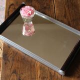 Vintage mirror top rectangle wood metal
