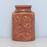 vintage brown fossil West Germany vase by Scheurich