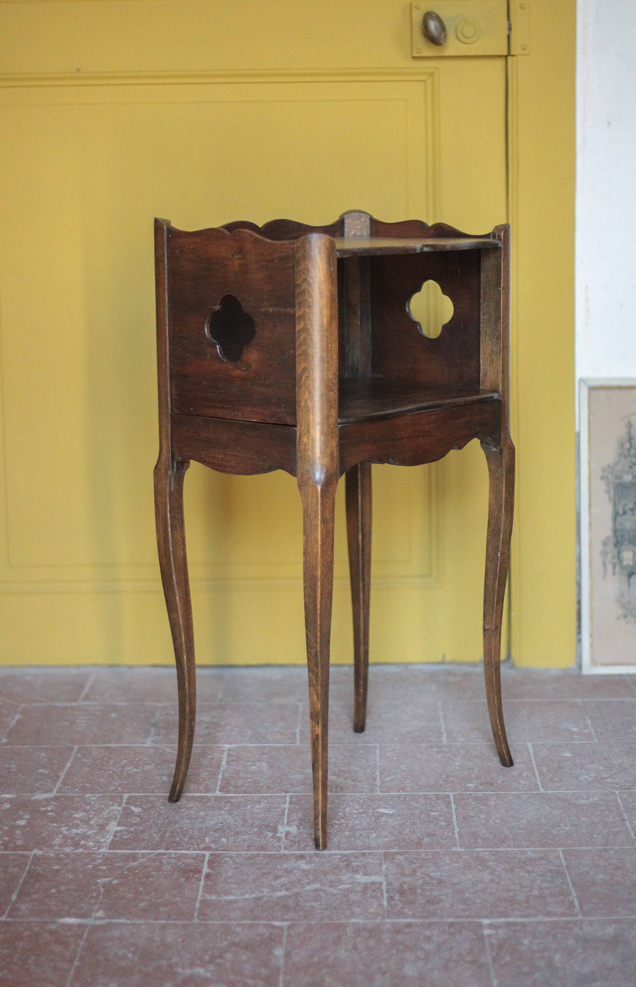 Bedside table, nightstand wood, accent furniture, antique furniture