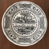 Set de 9 assiettes Gien « rébus « .