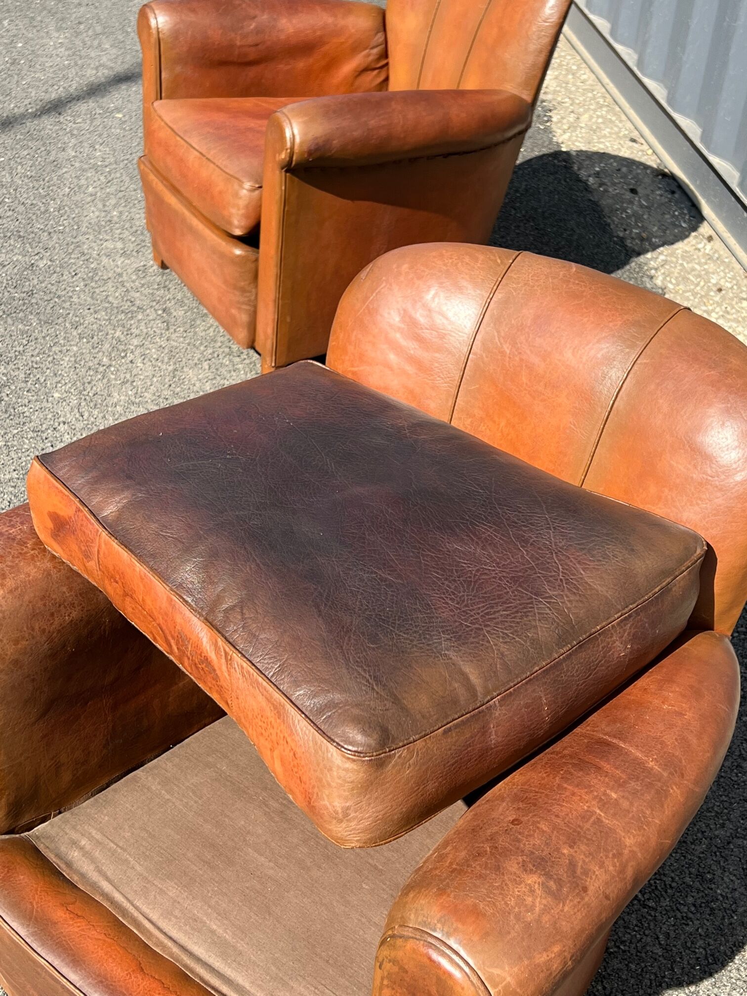 Leather clubs pair from the 1950s