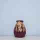 vintage brown & beige dripping West Germany vase (2)