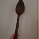 Large wooden serving cutlery folk art vintage African art
