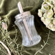 Verseuse sucre verre et inox vintage