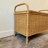 Braided rattan chest