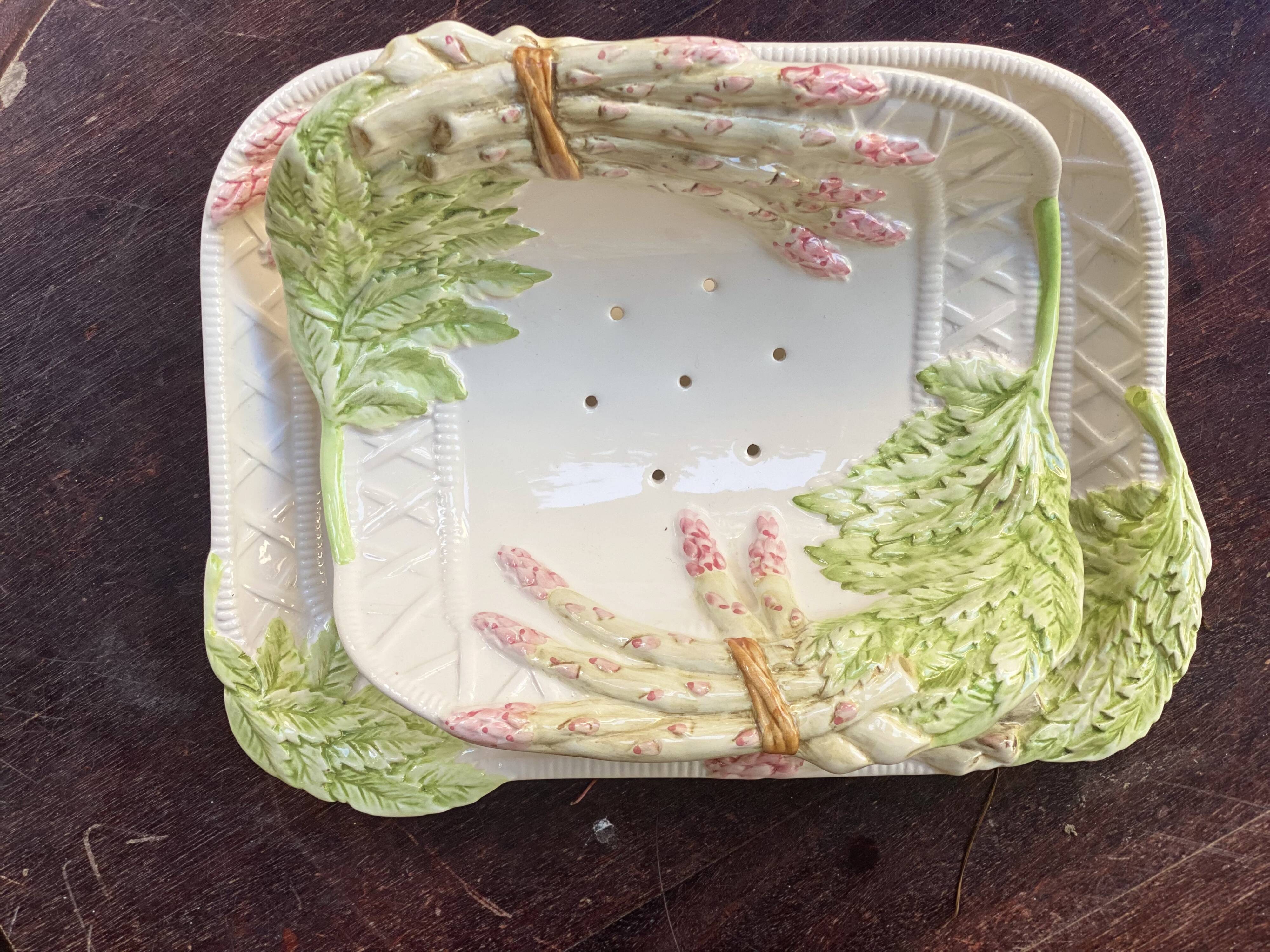 Asparagus rack dish in slip